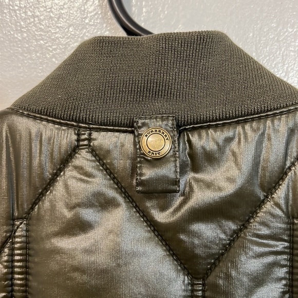 Men’a Burberry Brit Vest dark Green quilted vintage - Picture 5 of 6